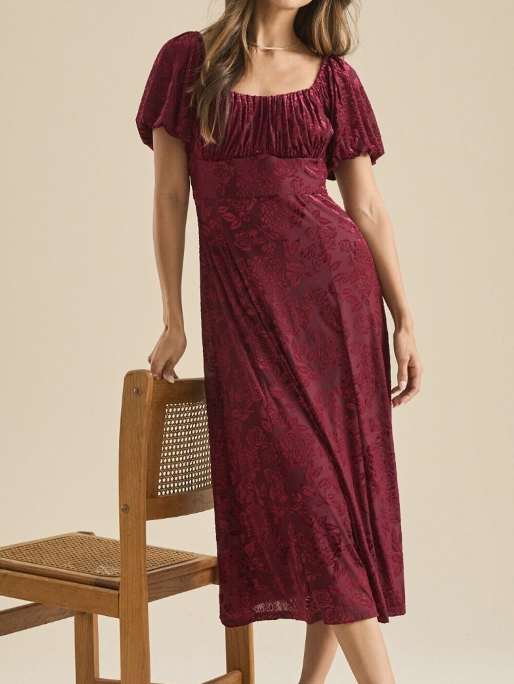Altar'd State Velvet Floral Dress